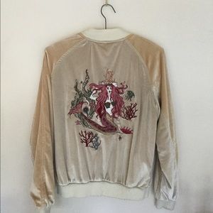 Anthro Silence Noise exotic bomber jacket L